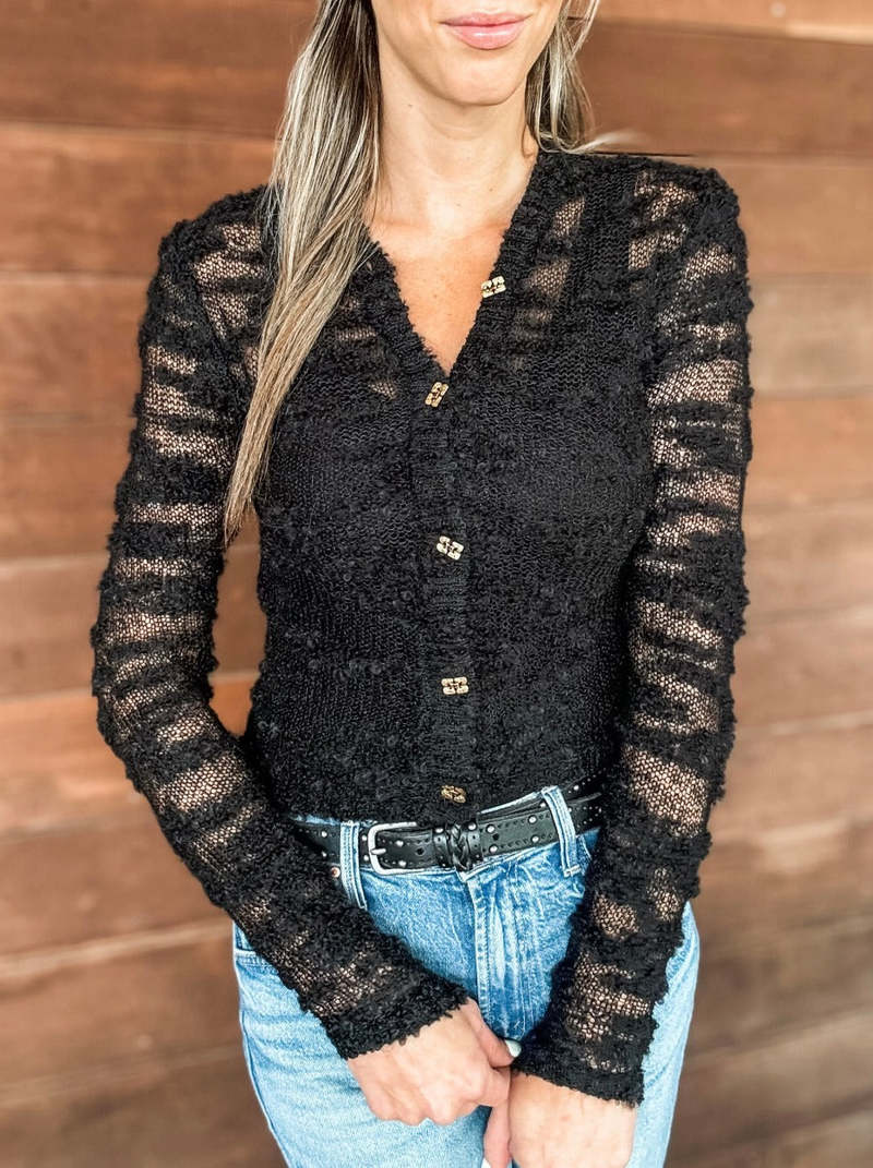 GANNI ガニー ニット トップス カーディガン ALPACA MOHAIR BOUCLE CARDIGAN K2254 K2315 レディース ホワイト ブラック GANNI ガニー ニット トップス カーディガン ALPACA MOHAIR