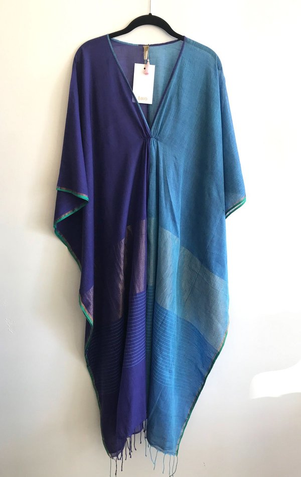 Two Colorblock Caftan - Blue Two Colorblock Caftan - Blue