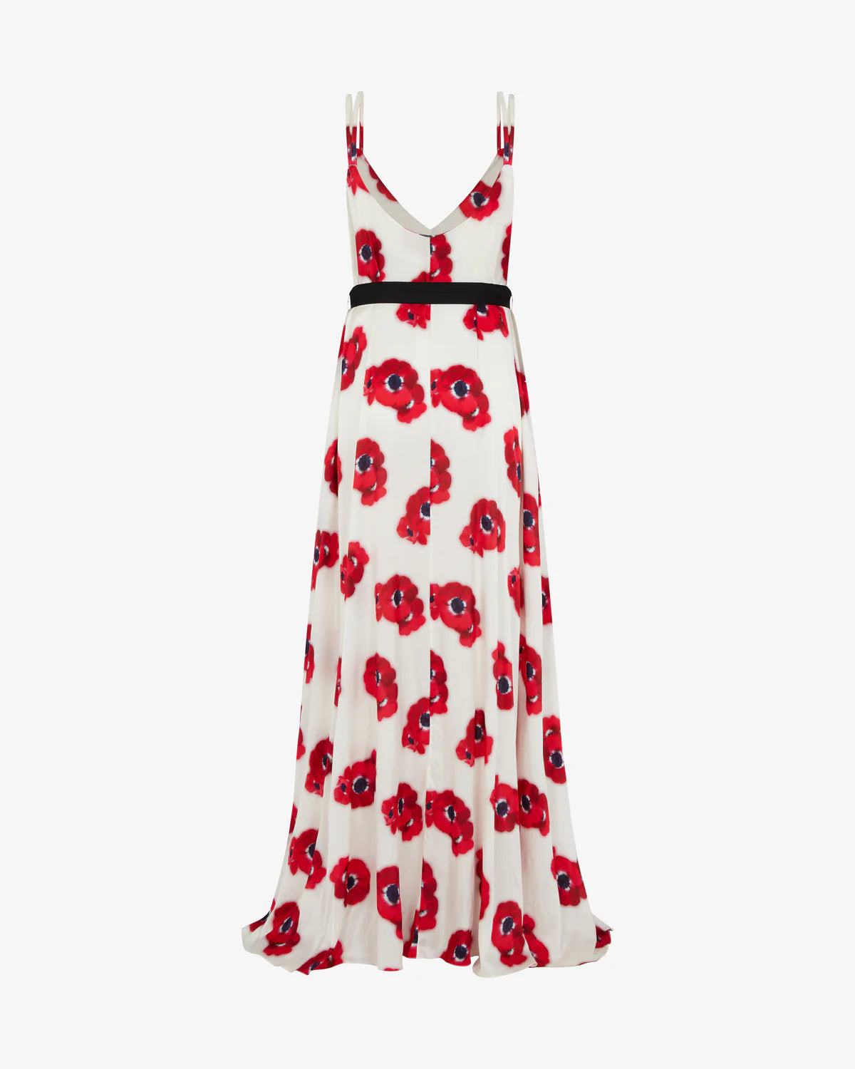 strapless open back dress The Best Possible Way Brick Red Floral Print Cotton Maxi Dress