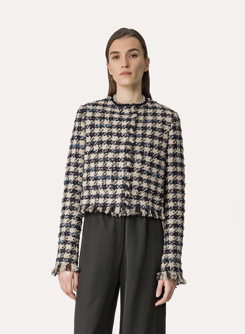 Forte Forte Pied de Coque Tweed Jacket - Ink | Garmentory