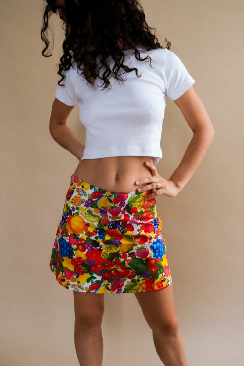 Tyler Mcgillivary Fruit Stickers Skirt