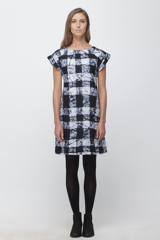 Osei-Duro Deni Raglan Dress | B&W Gingham Osei-Duro Deni Raglan Dress | B&W Gingham