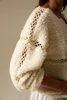 Santicler Irina Furry Cardigan Jacket - Cream - Thumbnail 5