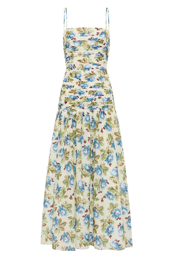 raquel floral midi dress Raquel Patchwork Floral Print Midi Dress Black | Day Dresses
