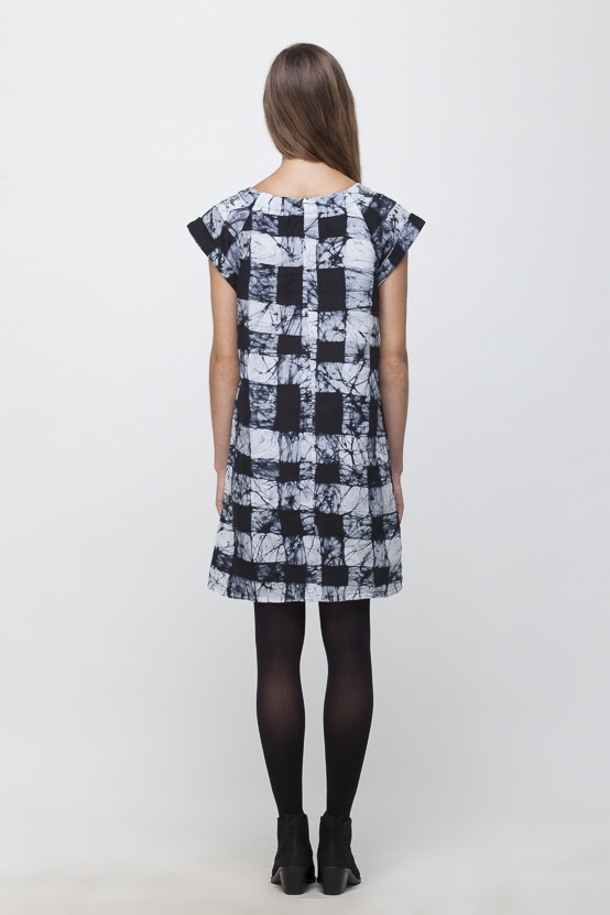 Osei-Duro Deni Raglan Dress | B&W Gingham Osei-Duro Deni Raglan Dress | B&W Gingham