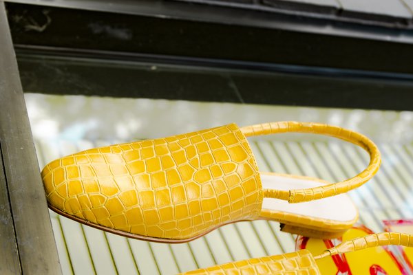 "INTENTIONALLY __________." SOPHIE sandal - Marigold Croco "INTENTIONALLY __________." SOPHIE sandal - Marigold Croco