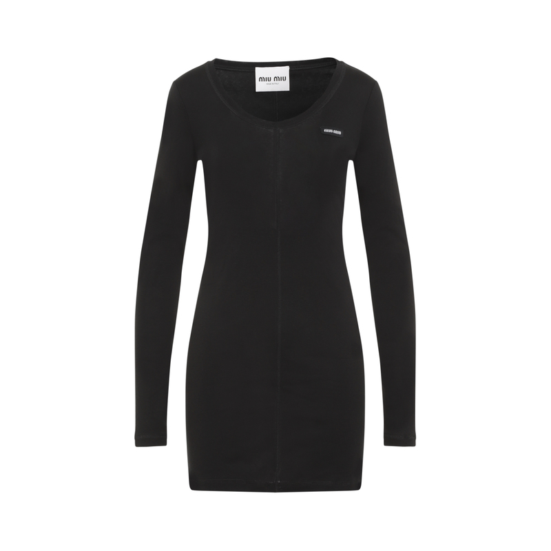 knee length dresses for ladies Miu Miu Black Long Sleeve Collared Sequin Midi Dress Size IT 44 (UK 12   Sellier