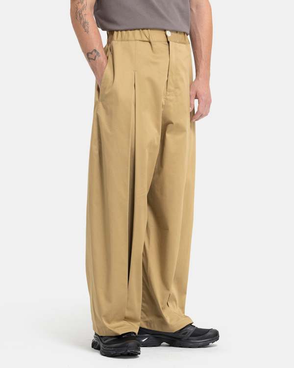 Sage Nation Box Pleat Trouser - Sand | Garmentory
