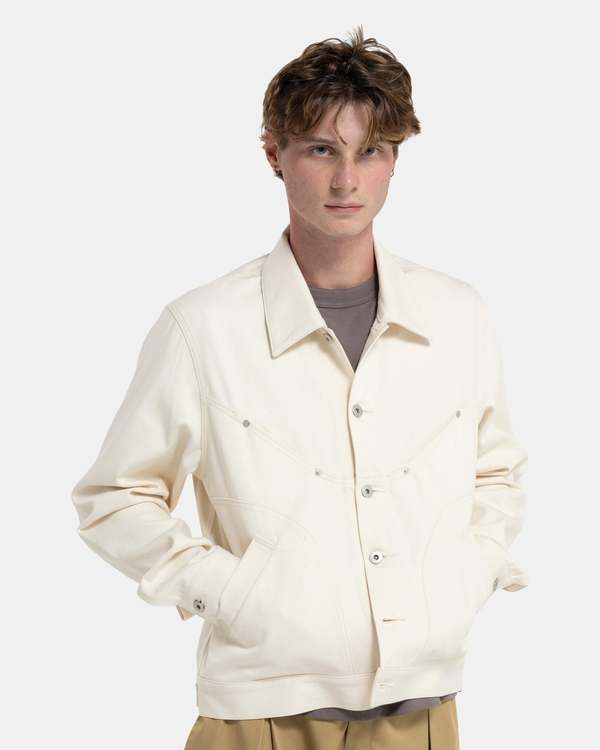 Sage Nation Denim Jiji Jacket - Ecru | Garmentory