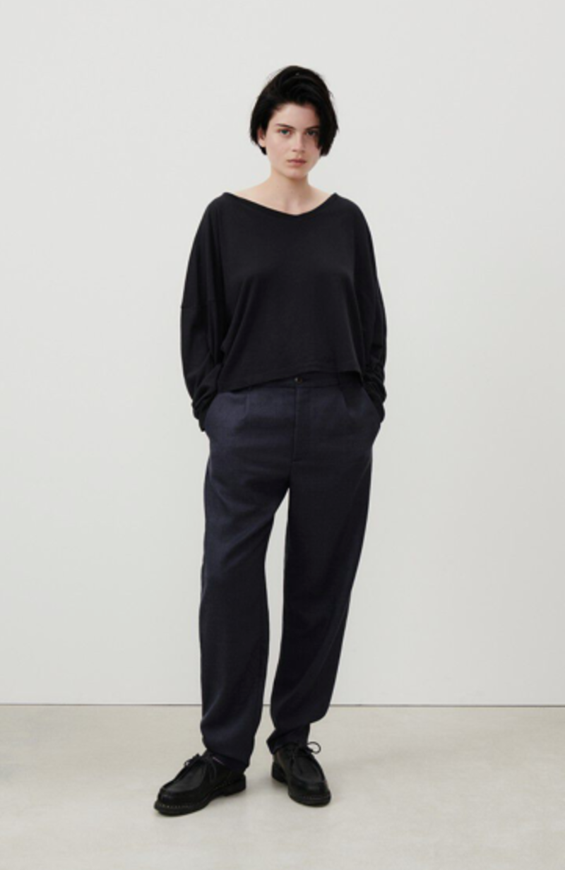 American Vintage Aksun Long Sleeve Tee - Noir