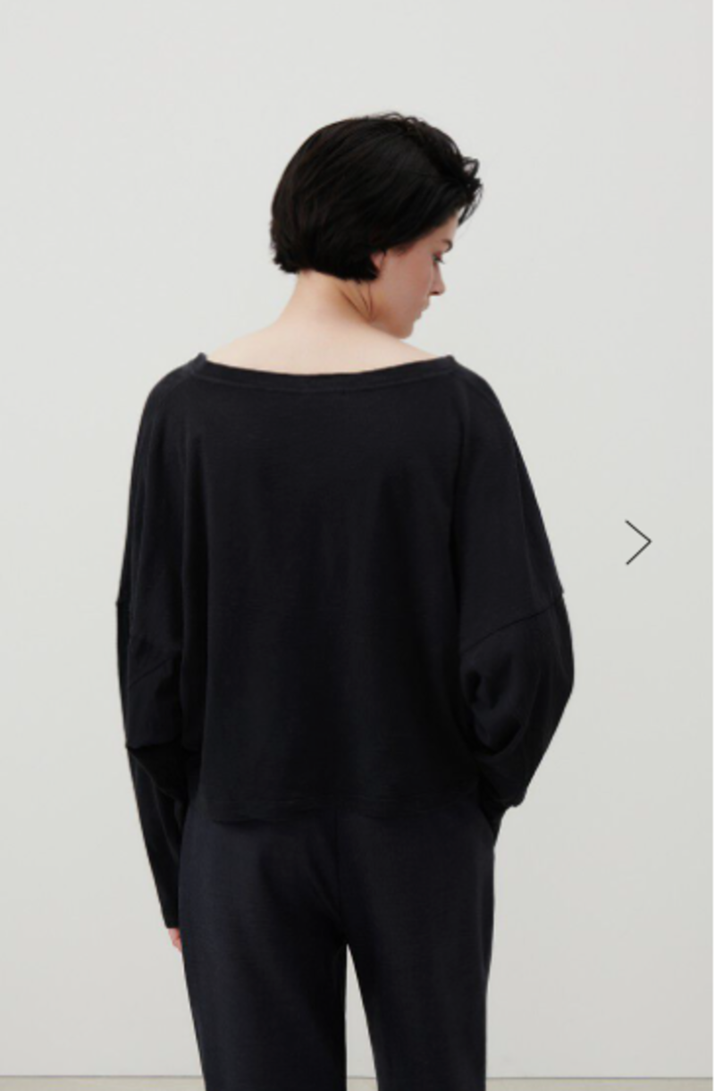 American Vintage Aksun Long Sleeve Tee - Noir