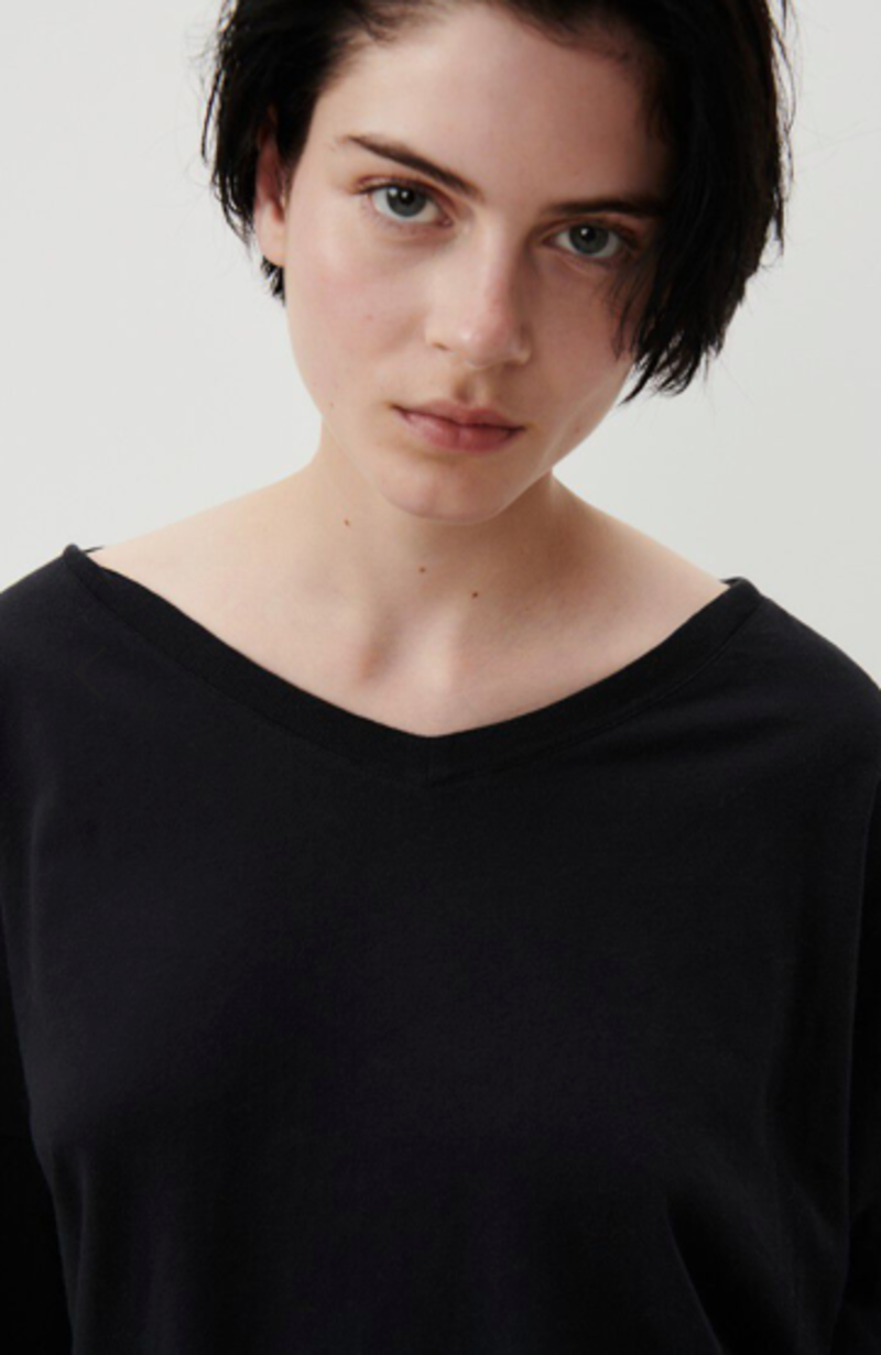 American Vintage Aksun Long Sleeve Tee - Noir