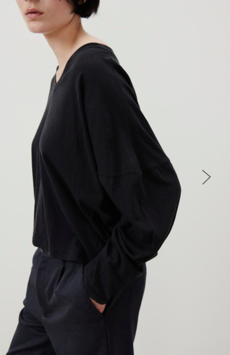 American Vintage Aksun Long Sleeve Tee - Noir