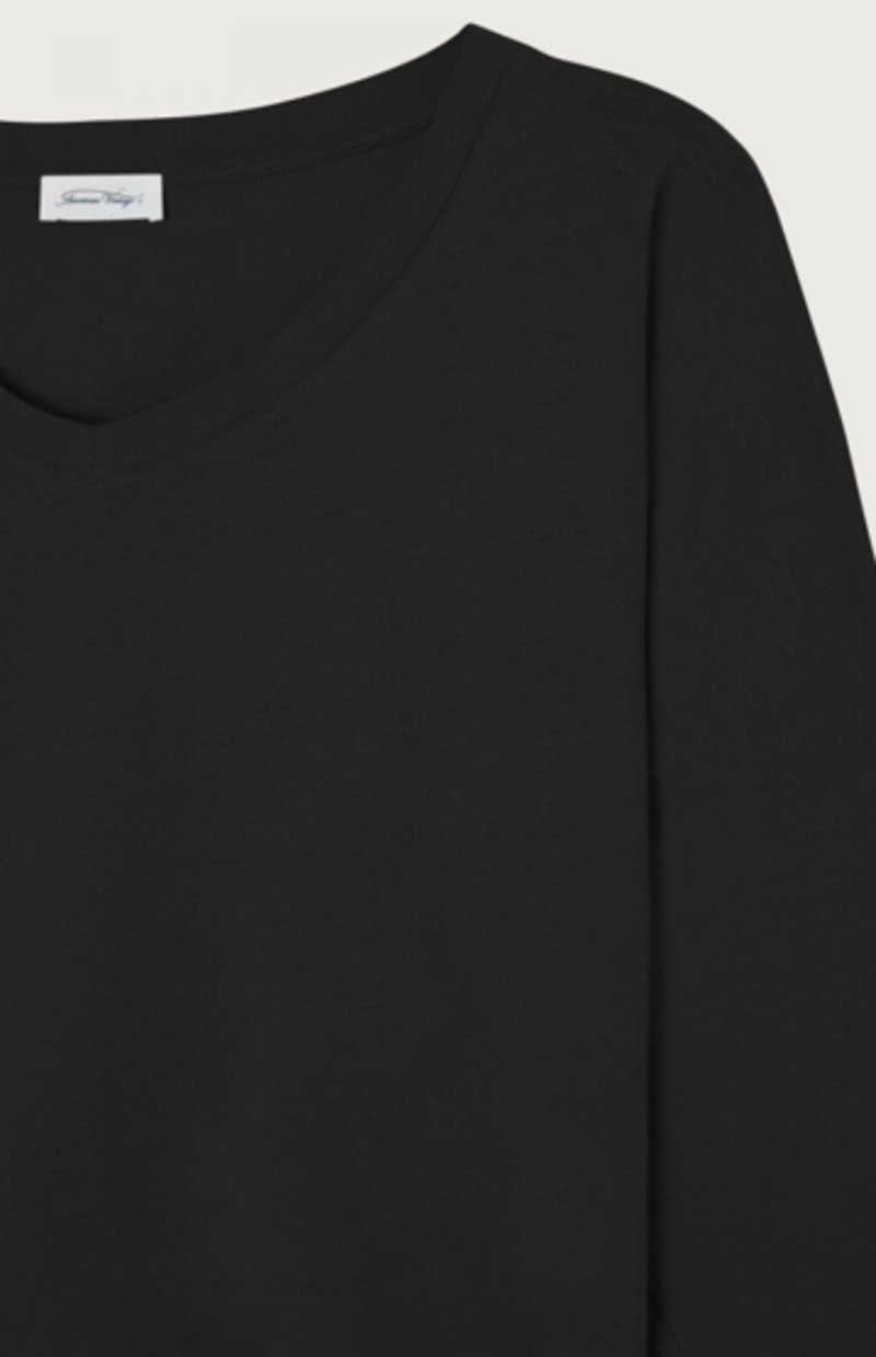 American Vintage Aksun Long Sleeve Tee - Noir