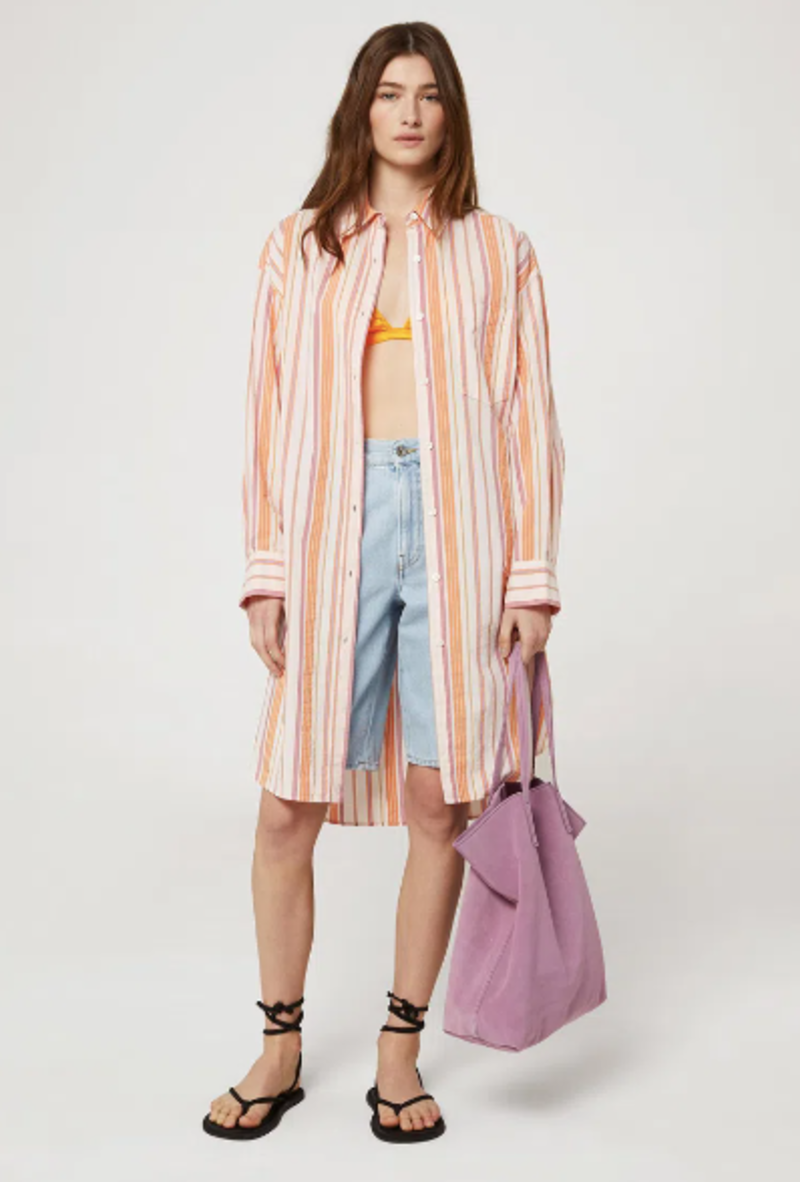 strapless open back dress Bonton Emy Painted Stripes Dress - Dresses