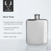 Viski Harrison Polished Stainless Steel Flask - Thumbnail 5