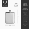 Viski Harrison Polished Stainless Steel Flask - Thumbnail 6