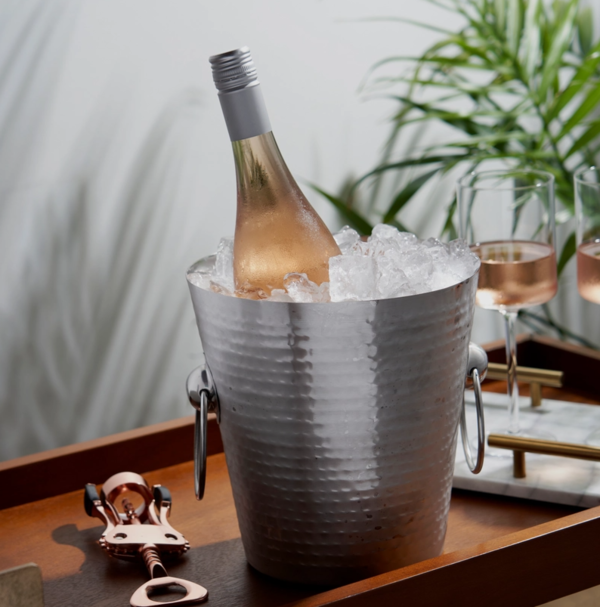 Viski Irving Hammered Stainless Steel Ice Bucket