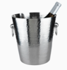 Viski Irving Hammered Stainless Steel Ice Bucket - Thumbnail 3