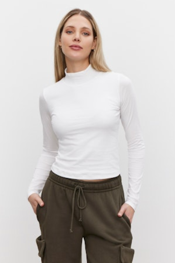 Velvet by Graham & Spencer Nadene L/S Cotton Top