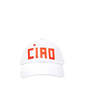 Clare V. Baseball Hat - White/Poppy Block Ciao - Thumbnail 1