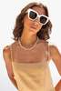 Clare V. Beaded Strand Necklace - Silver/Gold - Thumbnail 3