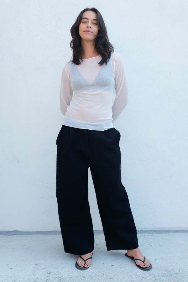 Deiji Studios Boiled Wool Pant - Black