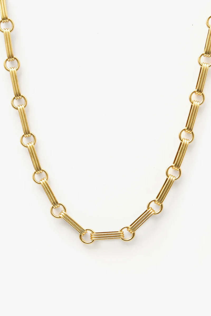 Clare V. Book Chain Necklace - Vintage Gold