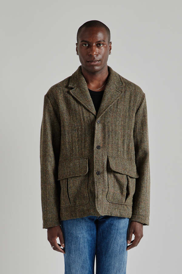 Another Aspect Jacket 3.0 - Khaki Green Herringbone | Garmentory