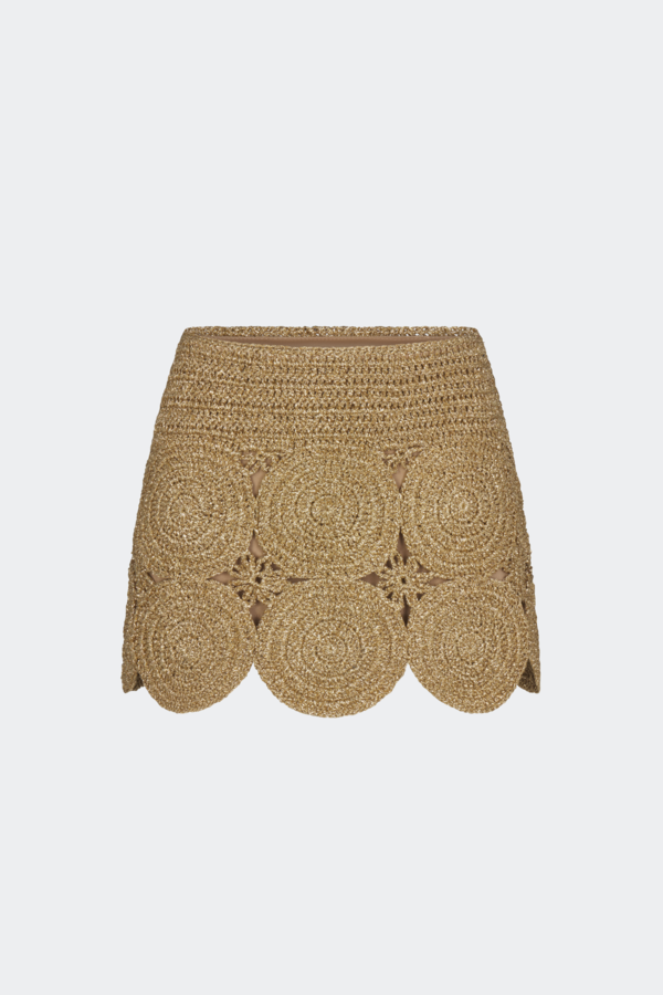 Simon Miller Beep Beep Mini Skirt in Satellite Silver main image 1