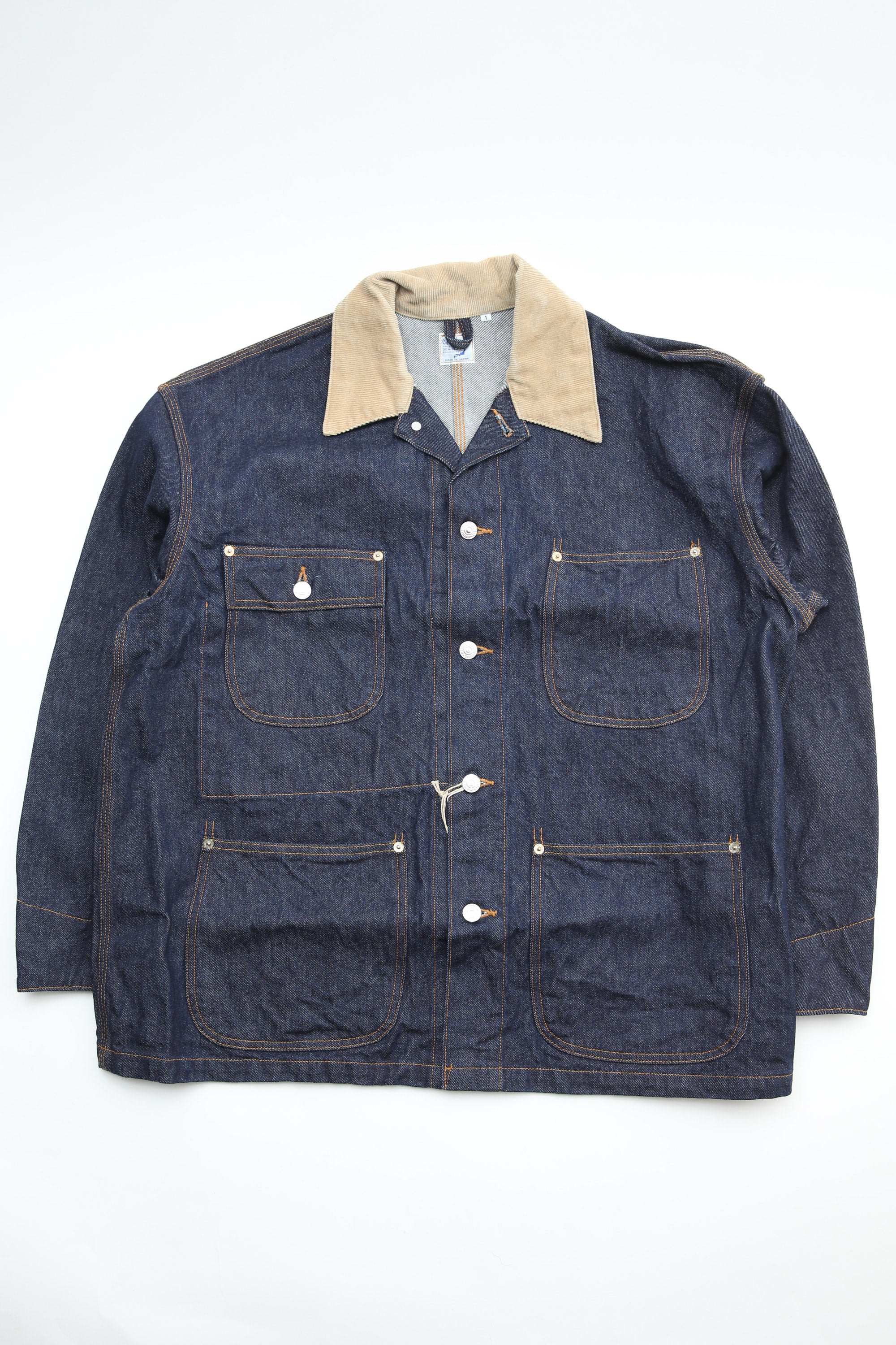 orSlow 50's Coverall Jacket in Denim One Wash