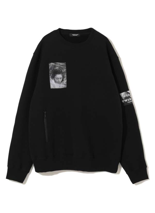 Undercover Twin Peaks Jacquard Patch Crew Neck Sweat Top - Black