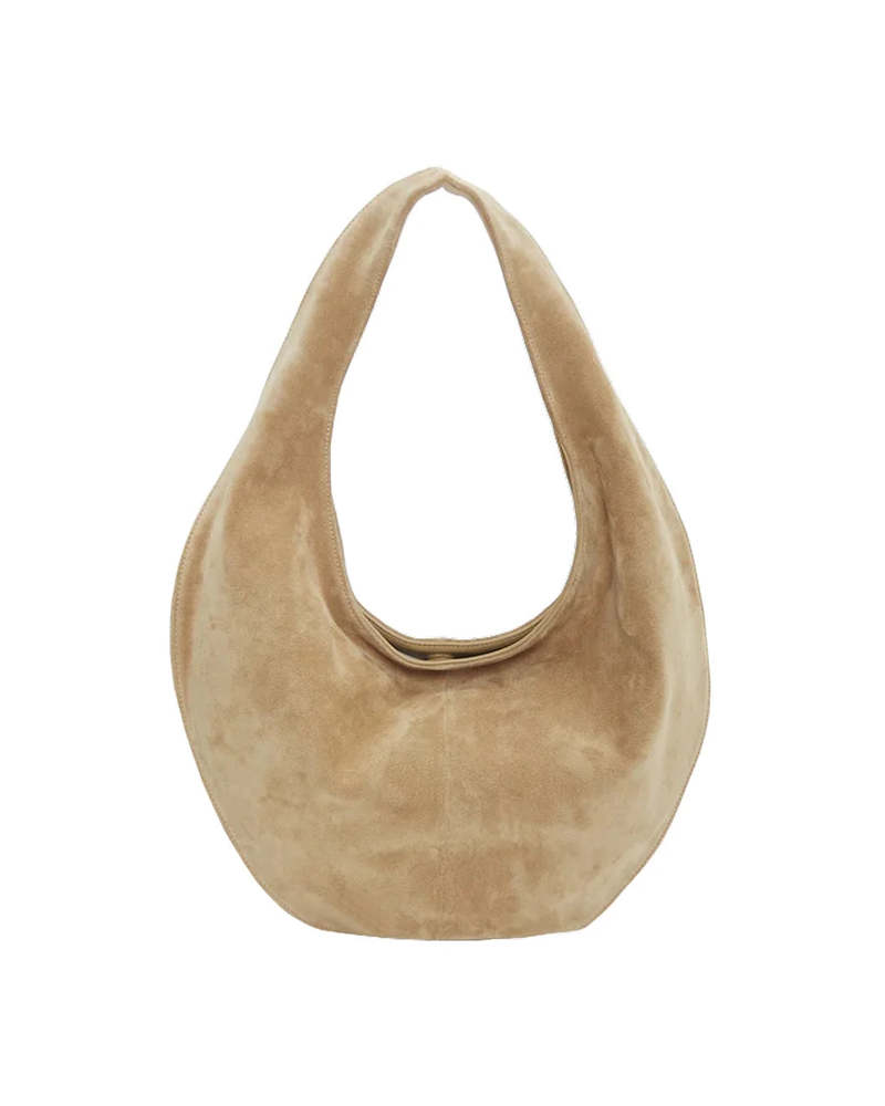 Maeden Suede Market Tote - Almond | Garmentory