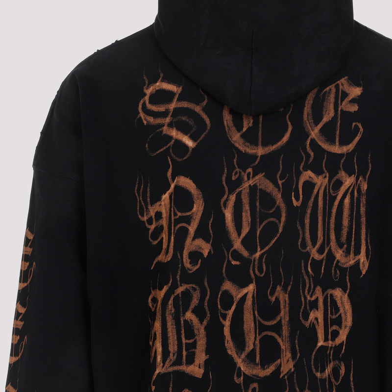 【BALENCIAGA】Large Fit Hood Washed Black Balenciaga Large Fit Hoodie - Washed Black | Garmentory