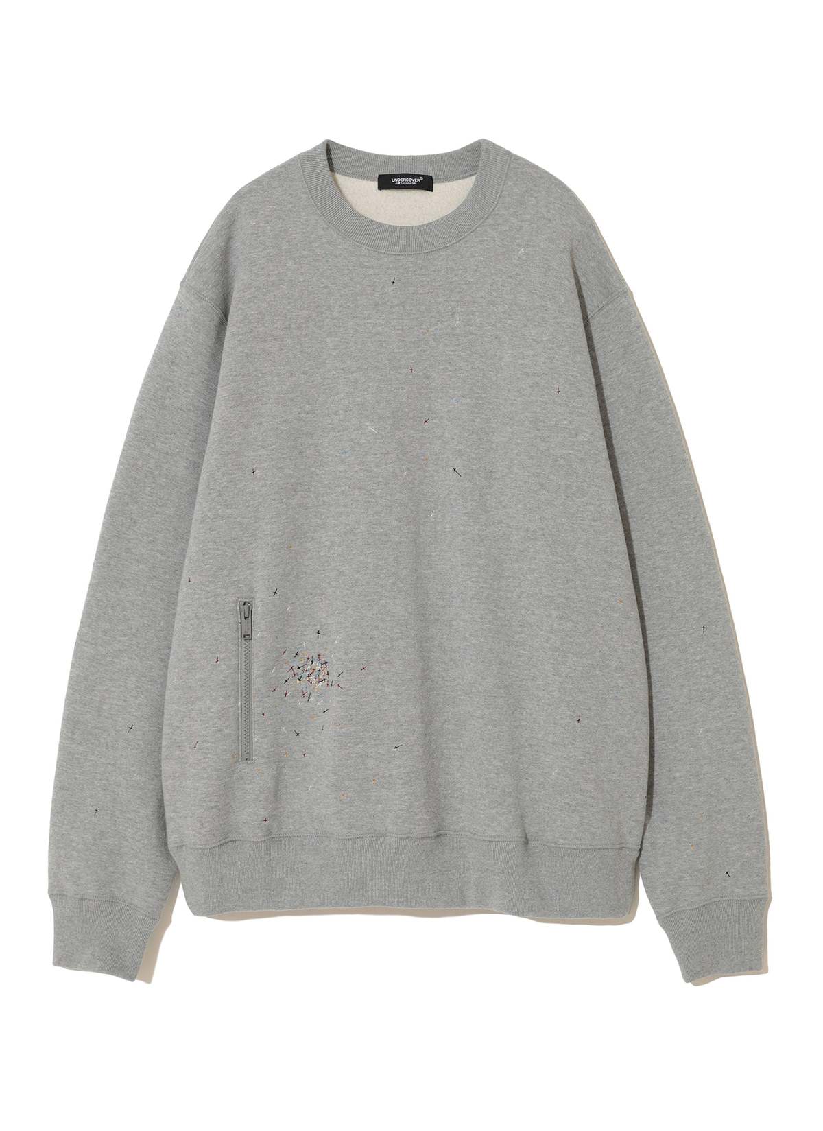 marc★BRIEFING WARMDART CREWNECK グレー ★ Undercover Cross Embroidery Crew Neck Seweat Top - Top Gray