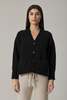 Santicler Brook Cashmere Blend Cardigan with Lace Inserts - Black - Thumbnail 1