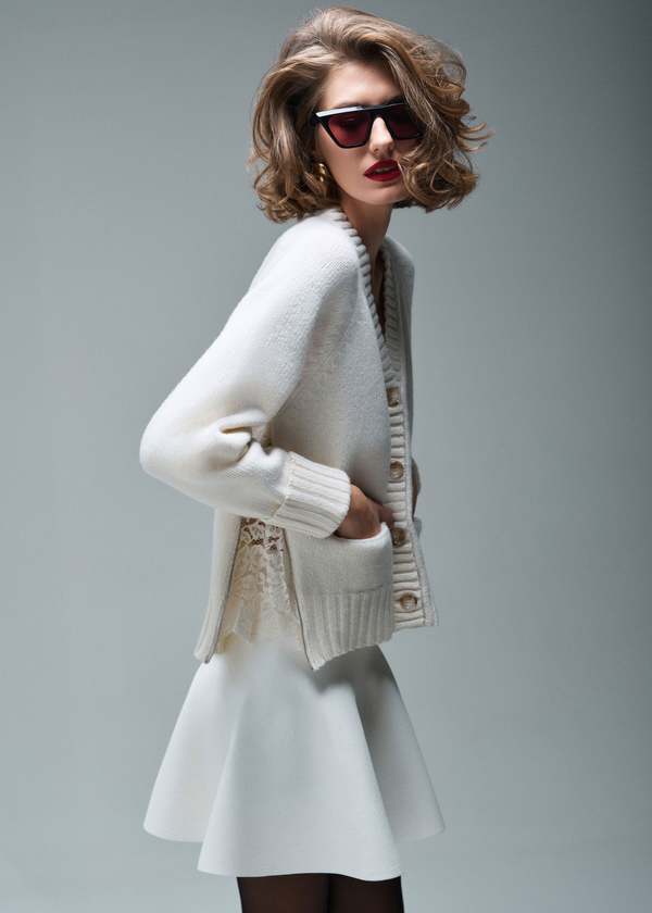 Santicler BROOK CARDIGAN - SUGAR