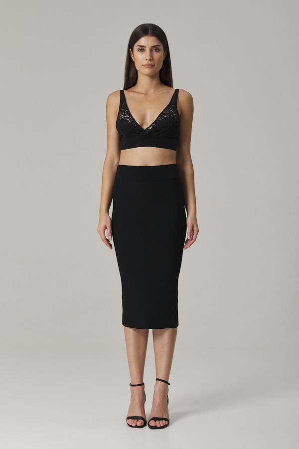 Santicler NAOMI  PENCIL SKIRT - BLACK