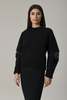 Santicler Val Cashmere Blend Pullover with Lace Inserts - Black - Thumbnail 2