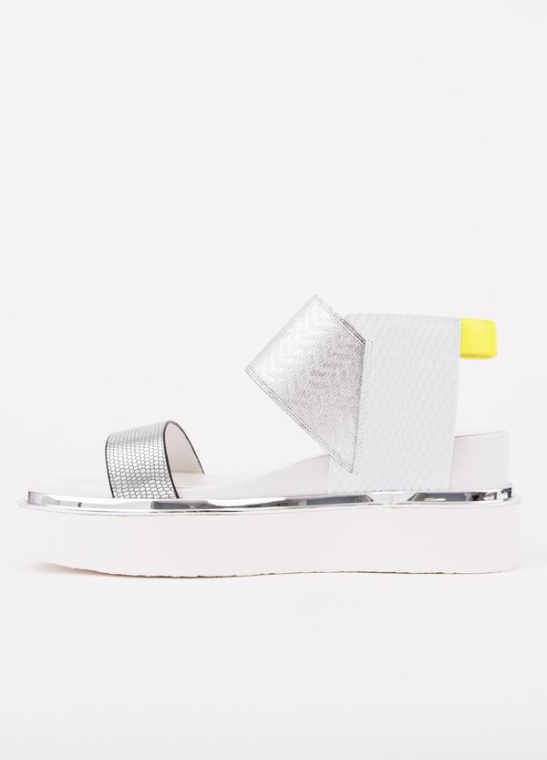 United Nude Rico Sandal - Silver/Lime United Nude Rico Sandal - Silver/Lime
