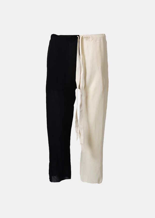 Elena Dawson W.Half & Half Drawstring Side Pocket pants - Black