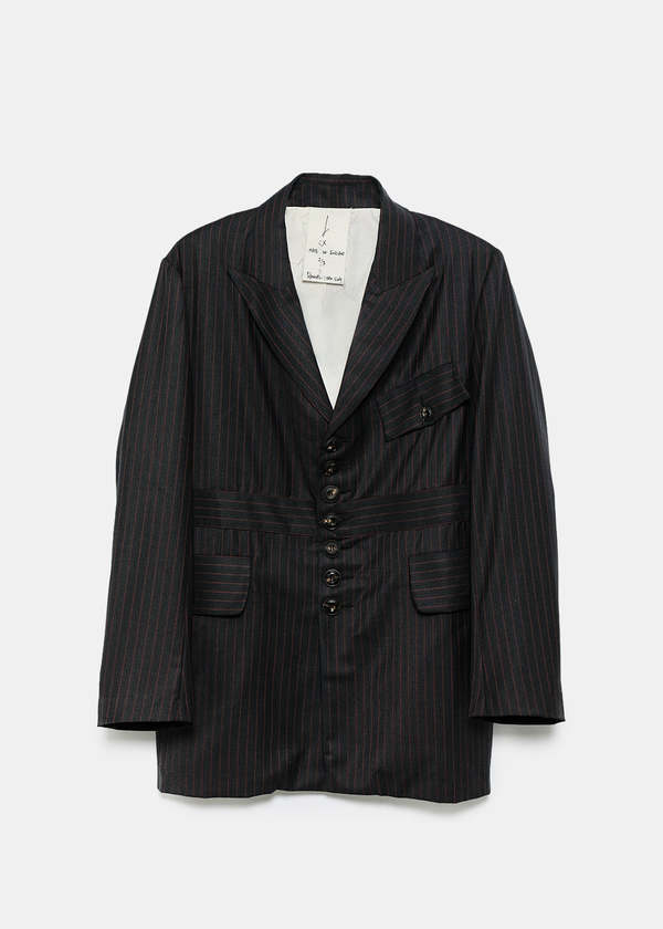 John Alexander Skelton C10 SB Pinstripe Jacket - Black/Red