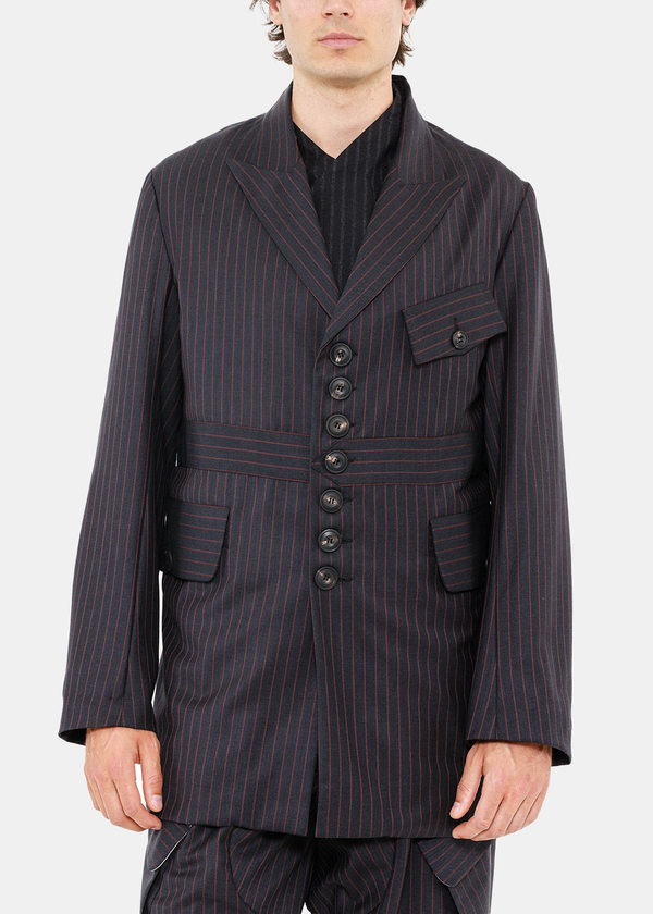 John Alexander Skelton C10 SB Pinstripe Jacket - Black/Red