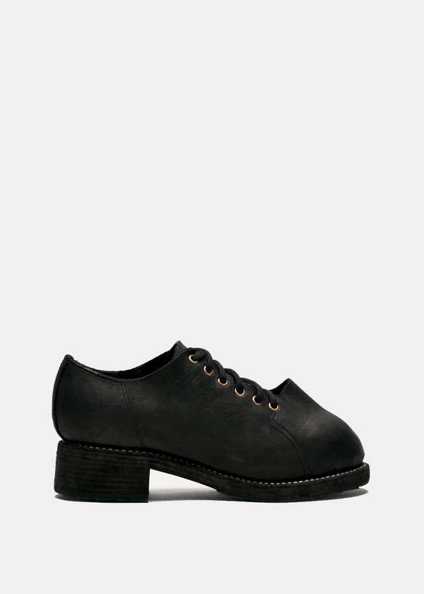 Guidi Black 2091 Rhino Toe Derby - Black | Garmentory