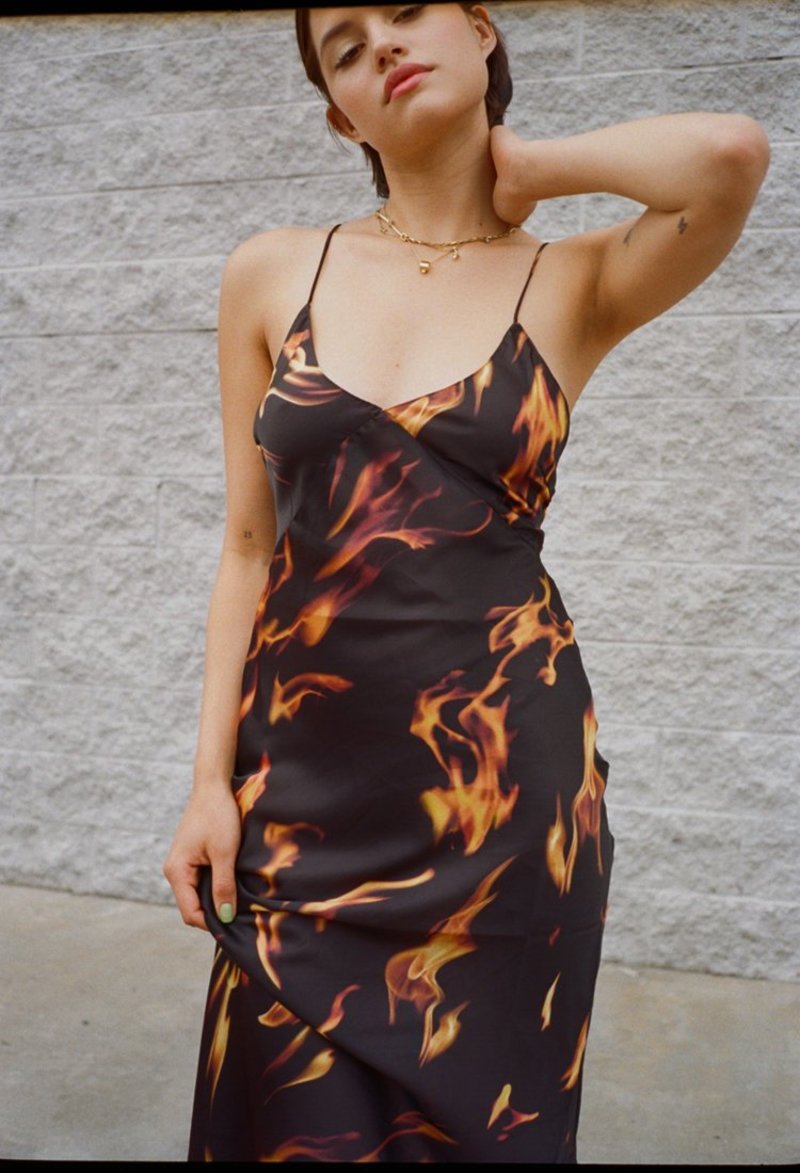 Long Slip Dress Flame | Garmentory Long Slip Dress Flame | Garmentory