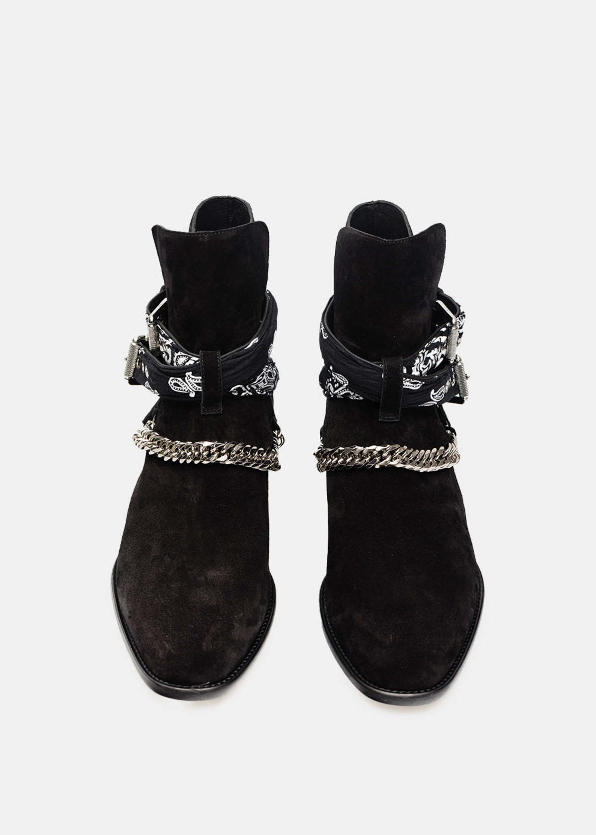 Amiri Black Bandana Buckle Boots - Black | Garmentory