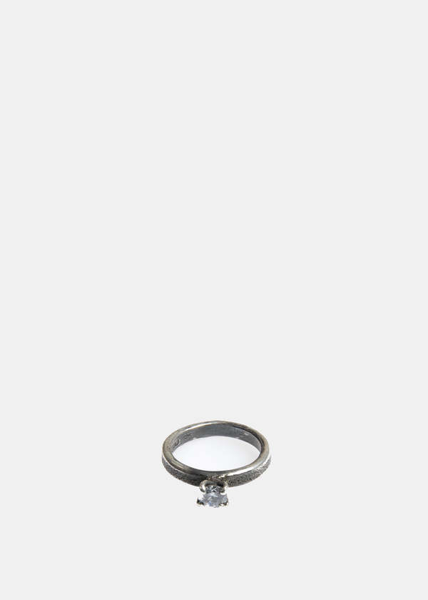 Detaj Black Diamond Silver Ring - Sterling Silver