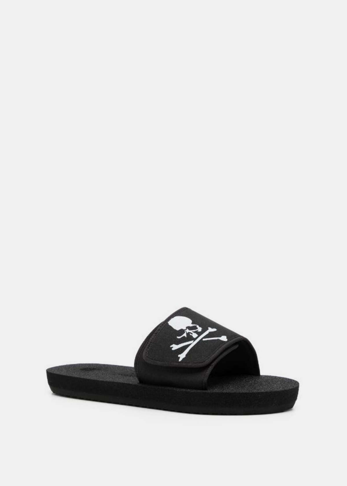 Mastermind World x Buntaro Skull Print Slides - Black | Garmentory