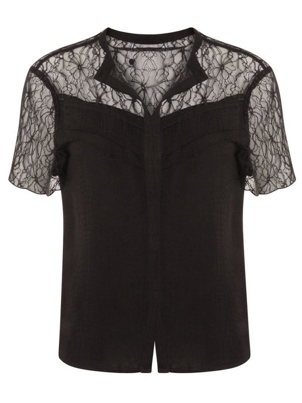 Coster Copenhagen Lace Yoke Top Coster Copenhagen Lace Yoke Top