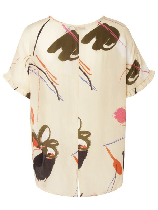 Coster Copenhagen Paintbrush Print Ruffle Top Coster Copenhagen Paintbrush Print Ruffle Top